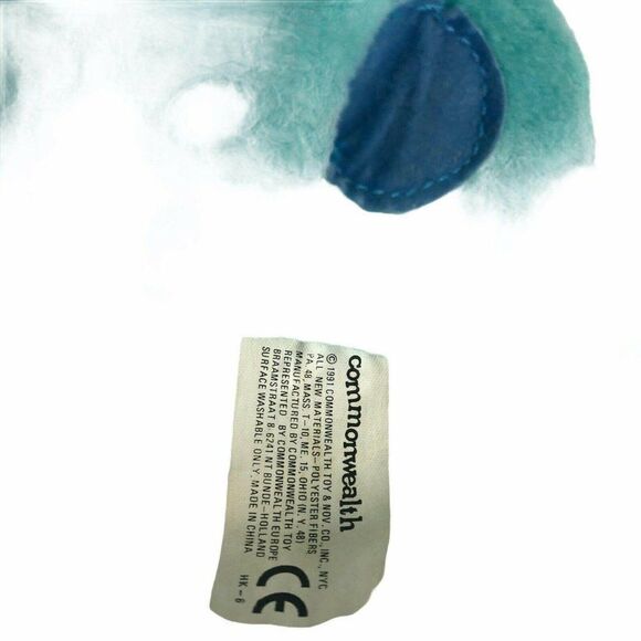 Commonwealth Teal Dinosaur Plush 10" 1991 Stuffed Animal Toy - Picture 6 of 6